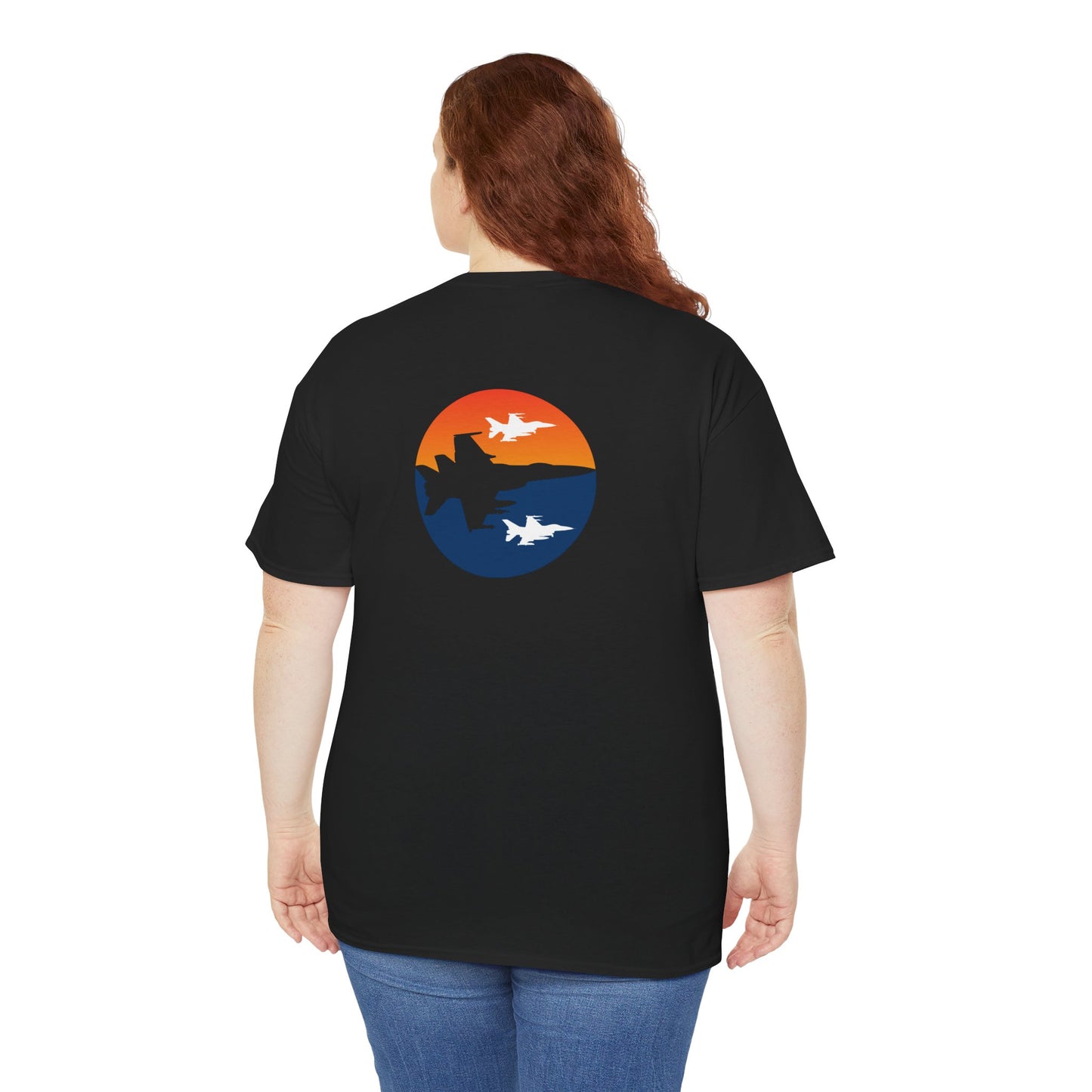 Blue Orange Fighter Jet Tee