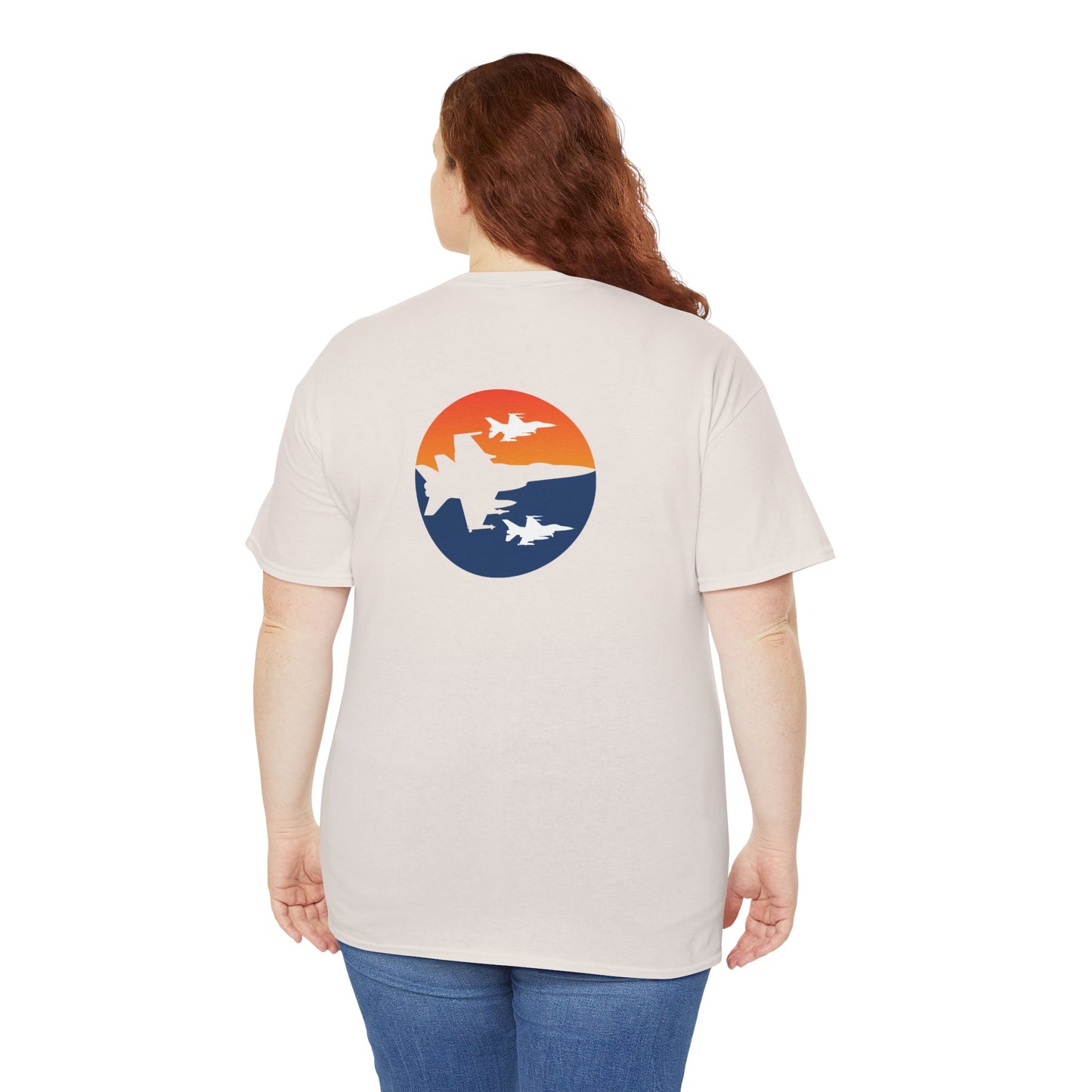 Blue Orange Fighter Jet Tee