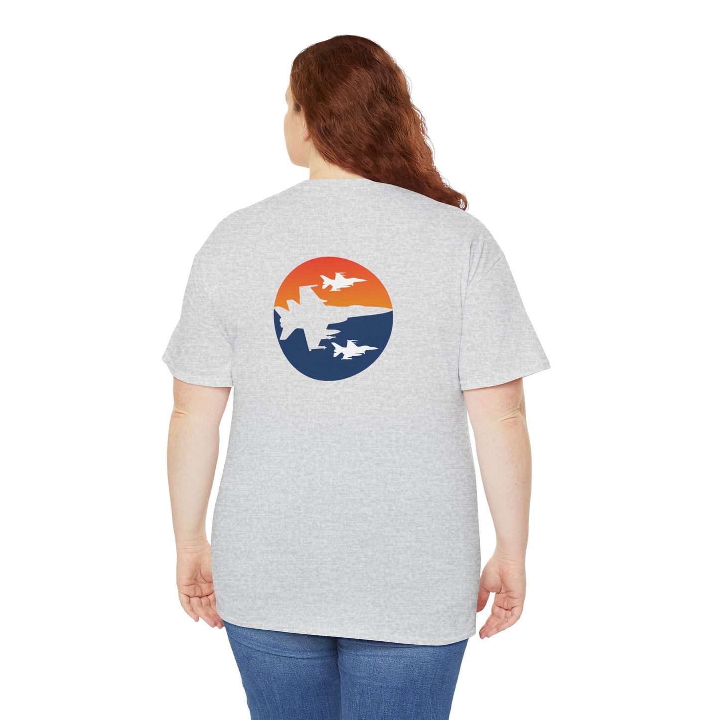 Blue Orange Fighter Jet Tee